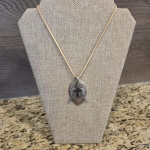 Upcycled Silver Spoon Angel Wing Pendant Necklace